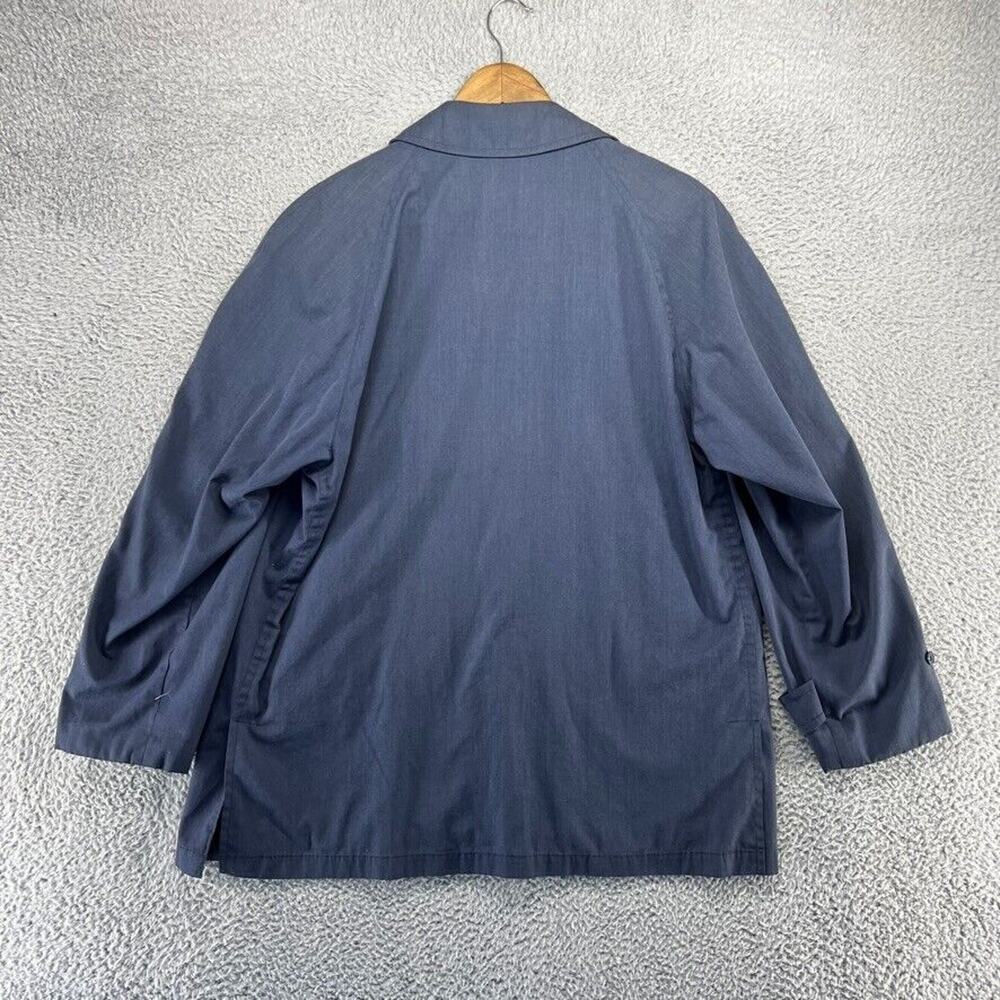Vintage London Fog Bomber Jacket Men's 42 Blue Fa… - image 8